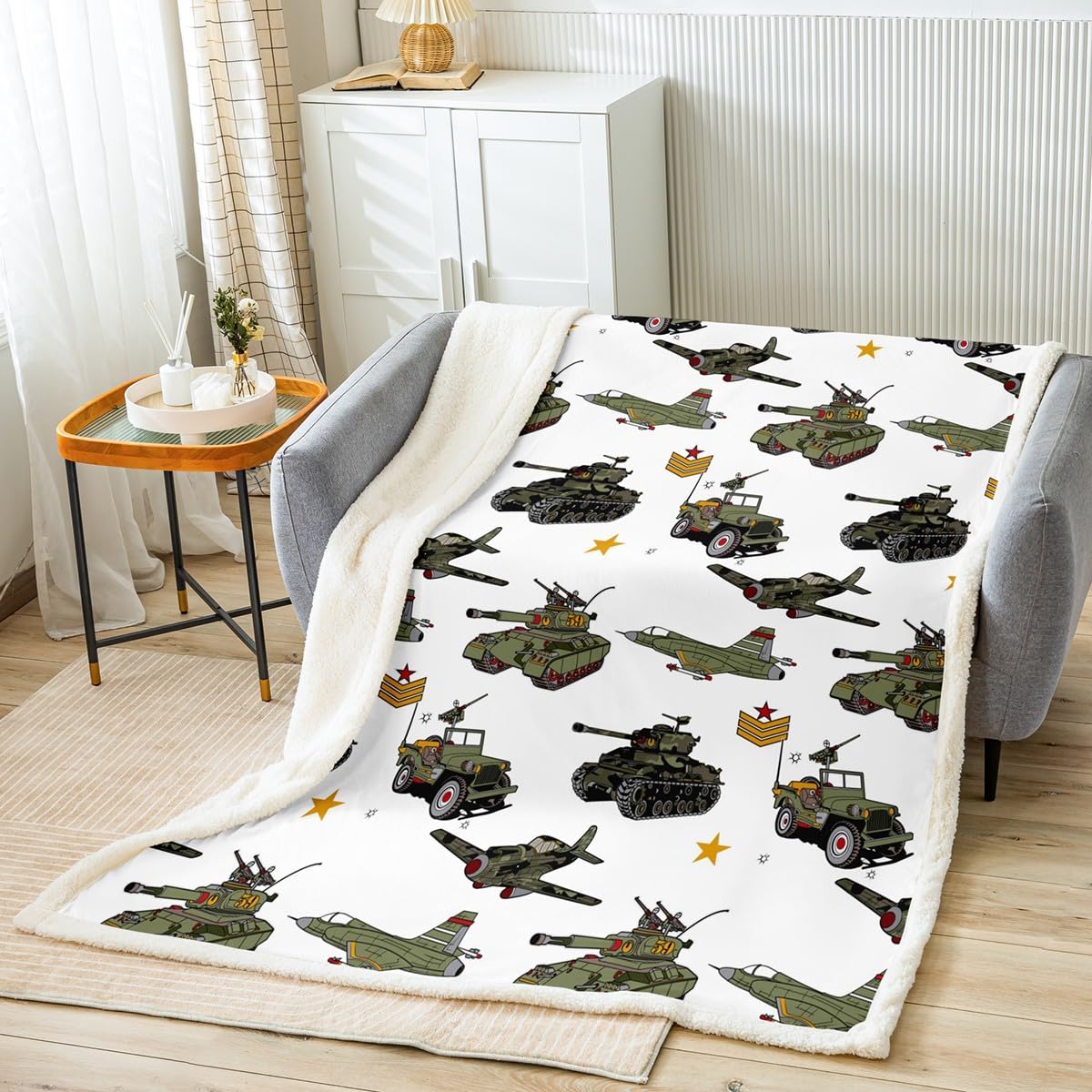 Coperta Militare Carro Armato Russo IS2 – 150x200 Cm, In Microfibra 3D, Morbida E Lavabile, Regalo Ideale Per Appassionati