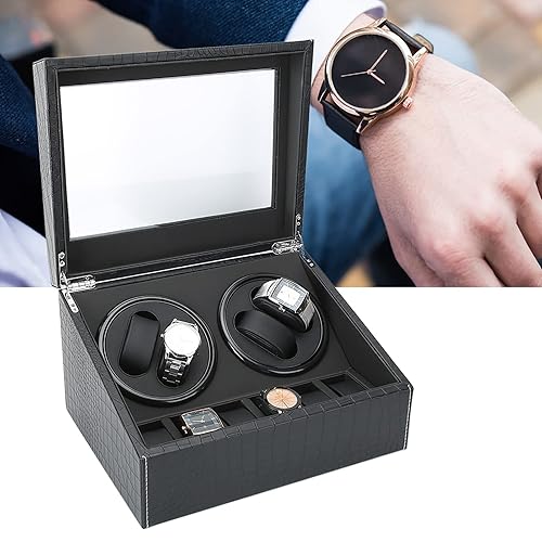 Miniatura 3 de Automatic Watch Winder Men Watch Display Storage Box Home Storage Box Shop Men Watches Watch, Rotating Automatic Watch Box Cosmetic Display