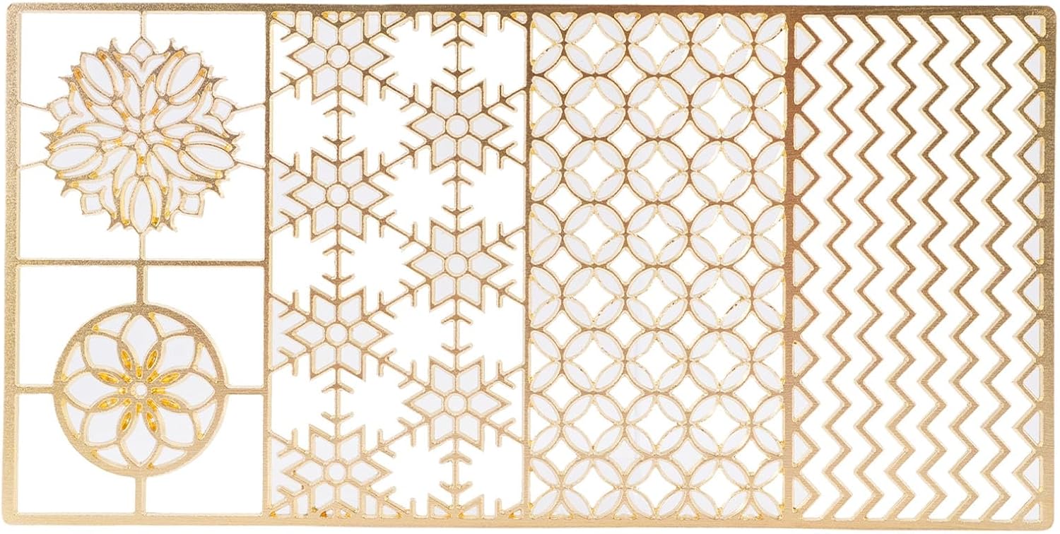 AUNMAS Ice Press Stamp Ice Cube Stamp Tray Copper Imprinter for Cocktails Bourbon Whiskey in 5 Seconds with Unique Patterns for Bartender Accessories (D03 / 7.87x3.94in)