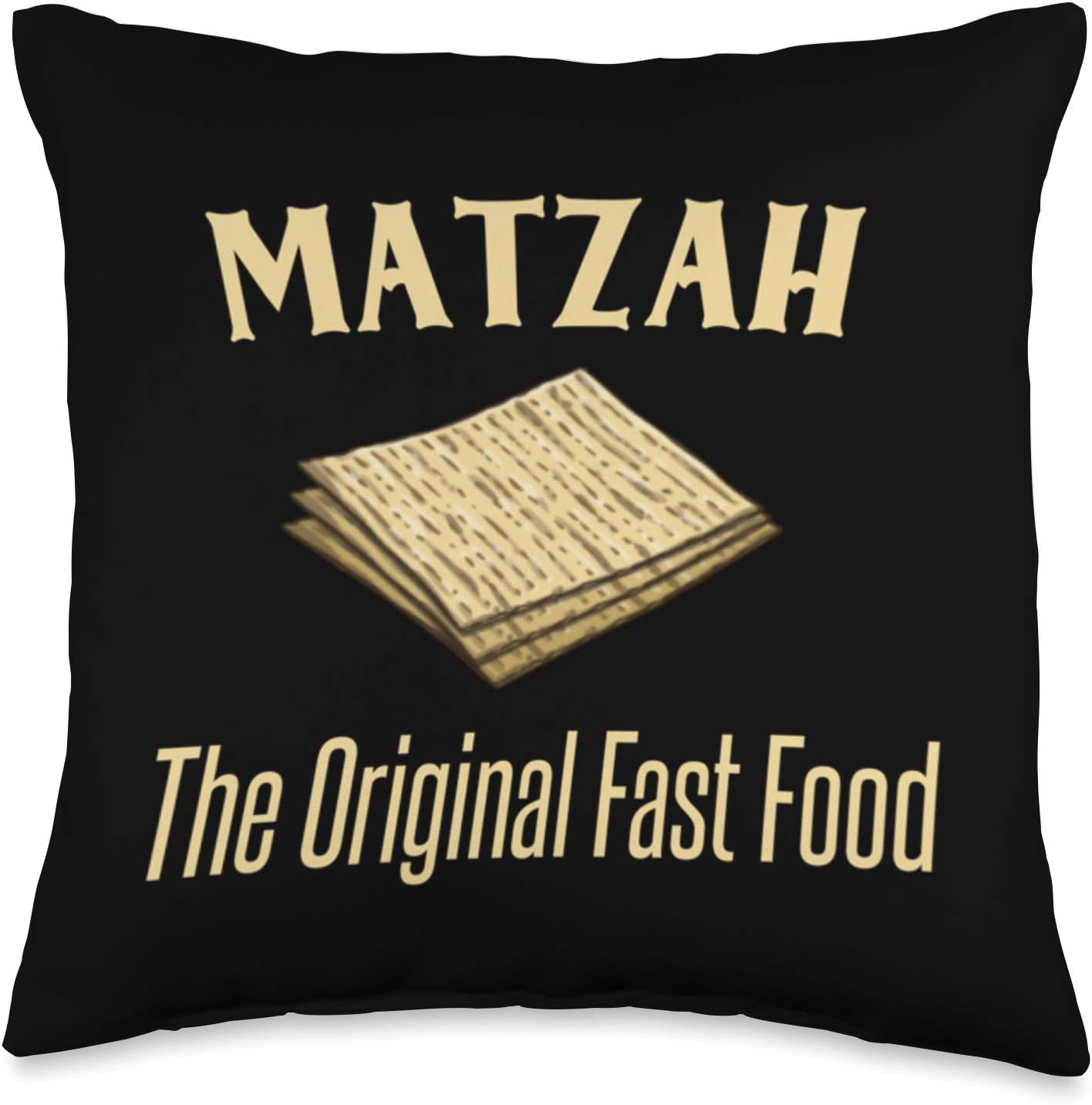 Matzah The Original Fast Food Passover Jewish Pesach Matzo Throw Pillow