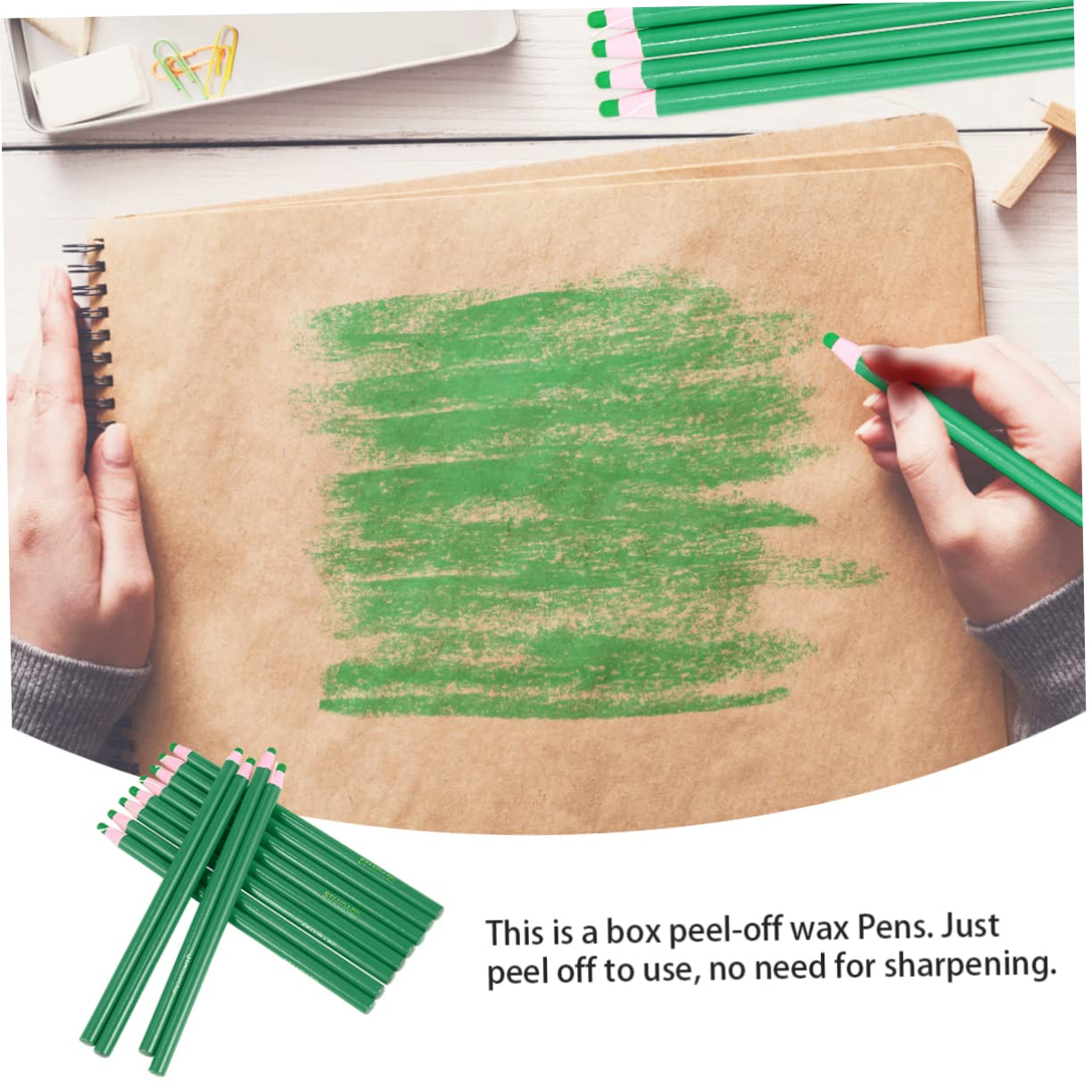 Marcador Despegable De Bolígrafo Multiusos Para Confección y Manualidades Lápiz Para Dibujo y Decoración Para Verde