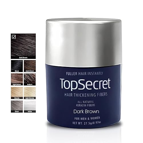Top Secret Recambios de fibras de construcción para engrosar el cabello, relleno de cabello natural e indetectable, para hombres y mujeres, rellena
