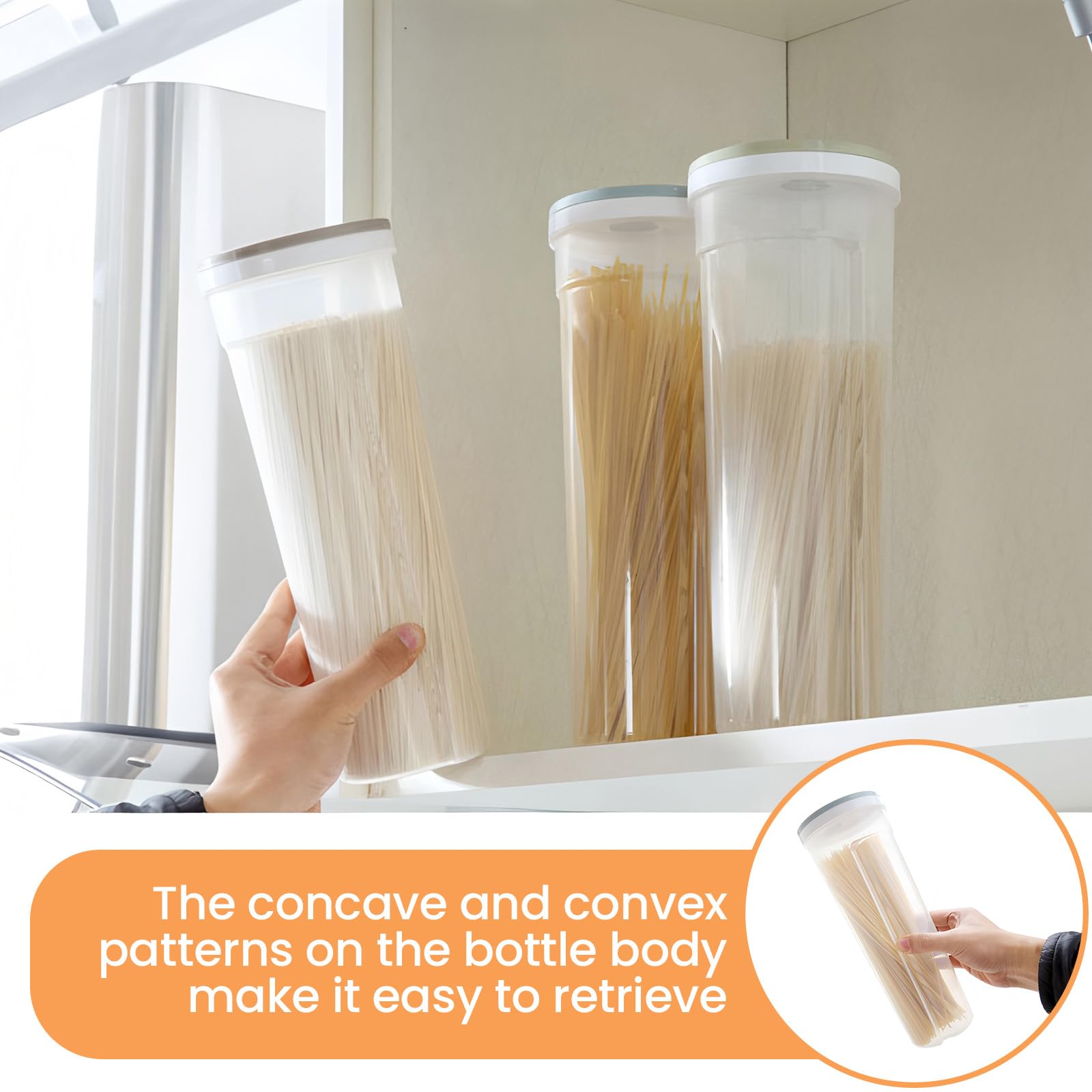 3 Pz Contenitori Alimentari ,Contenitori per la Conservazione Degli Alimenti con Coperchi per la Conservazione per Tè,Caffè,Riso,Pasta con Airtight Coperchi,2,5L(Blu Chiaro/Verde Chiaro/Cachi)