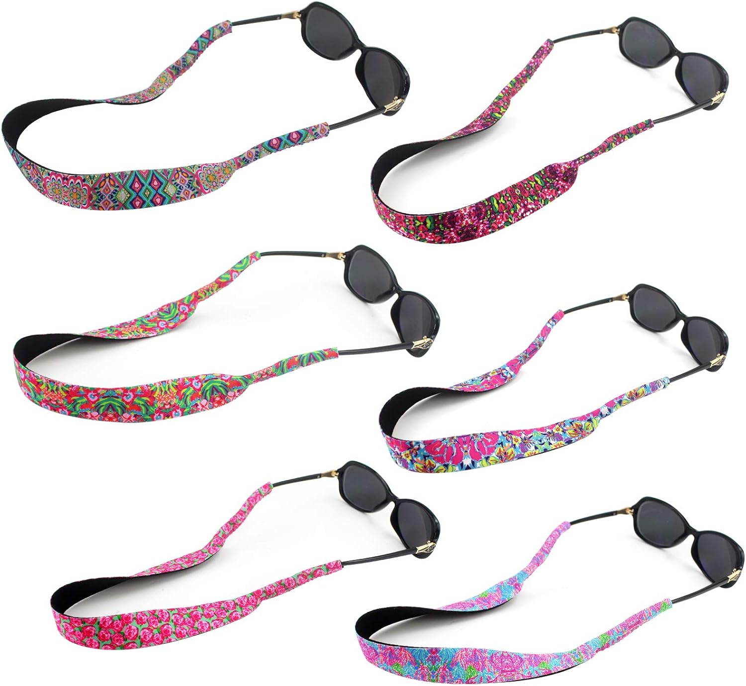 WeiMeet 6 Pieces Sunglasses Straps Floating Sunglasses Holder Strap