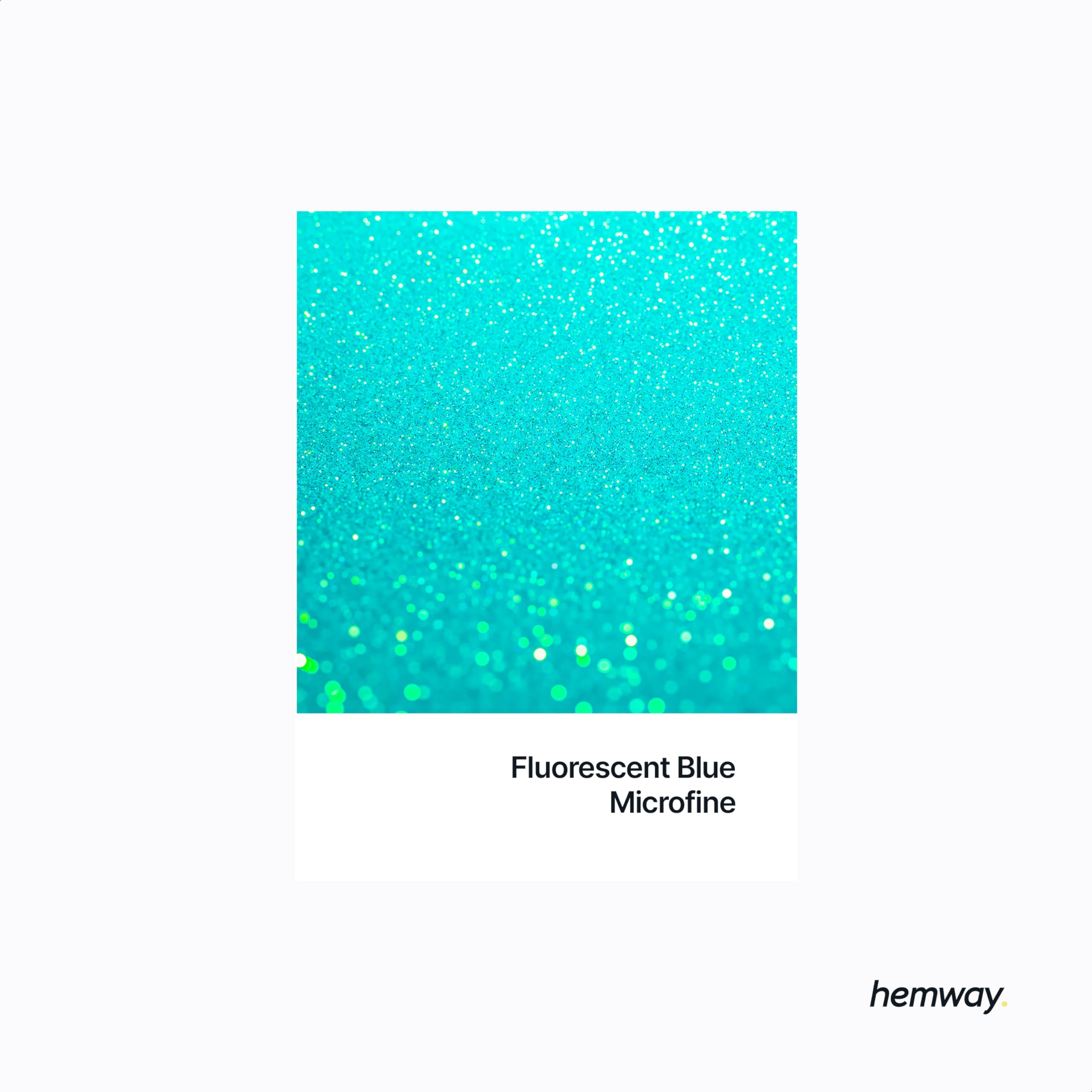 Hemway Resin Glitter Fluorescent Blue 100g Microfine - Image 2