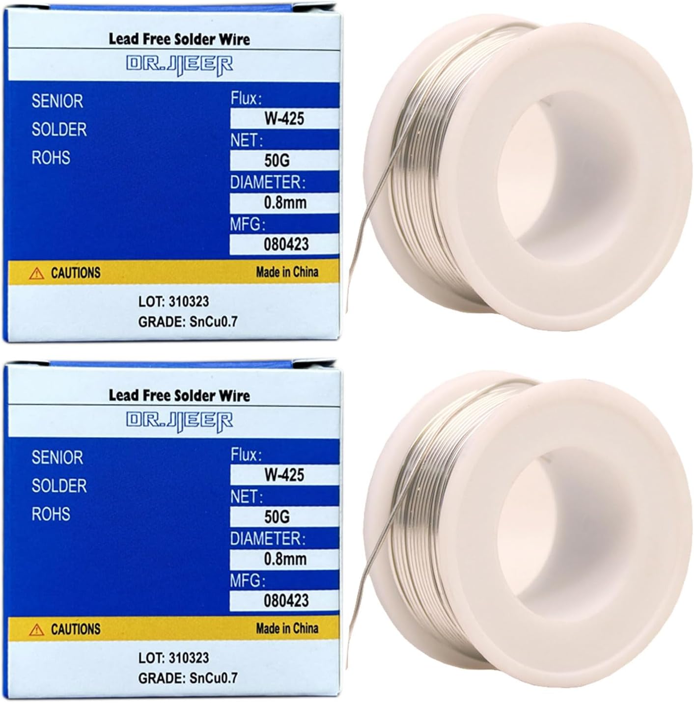 ZHEZHE Solder Wire 0.8mm 100g LeadFree Solder Sn99.3 Cu0.7 with Rosin