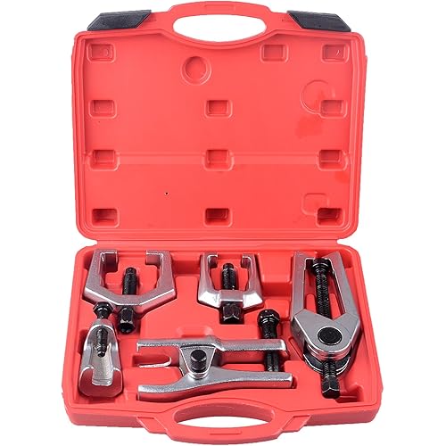 DAYUAN 5pcs Professional Front End Service Tool Kit, Pitman Arm Puller, Ball Joint Separator Tie Rod Remover Tool