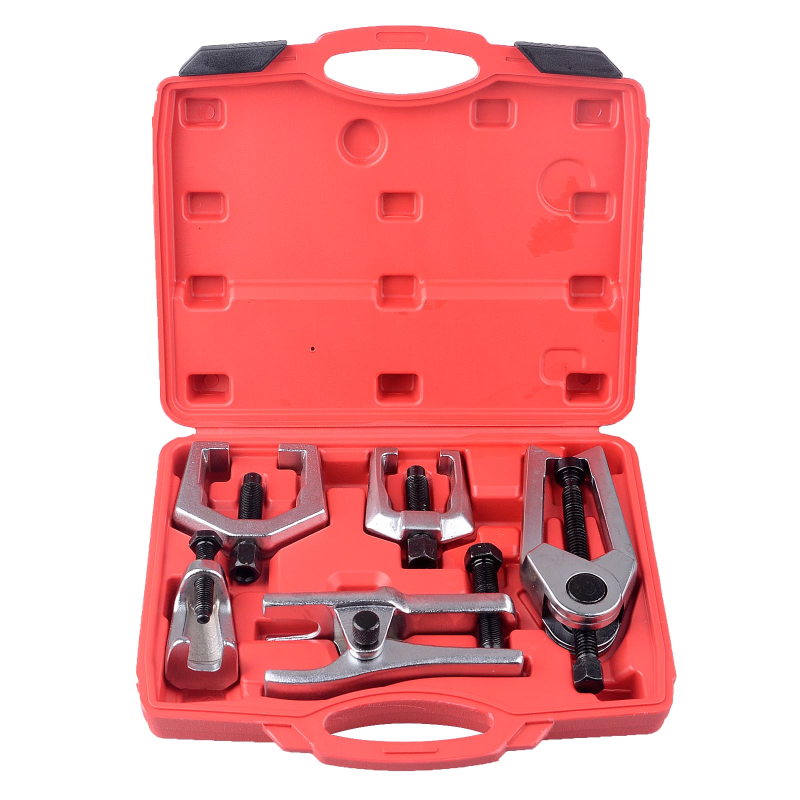 5pcs Professional Front End Service Tool Kit, Pitman Arm Puller, Ball Joint Separator Tie Rod Remover Tool