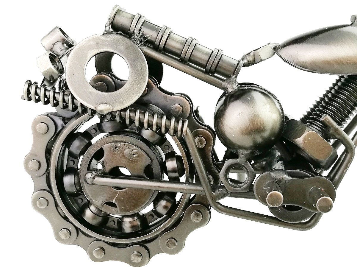 Winterworm Modello Moto Retrò In Metallo - Decorazione Casa Originale Per Appassionati Di Motocicli - 4