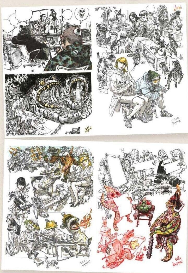 Generisch Kim Jung 2022 sketchbook Skizzensammlung 283P Comic Magazin Kunstbuch Hardcover Skizzenbuch Zeichnung Manuskript