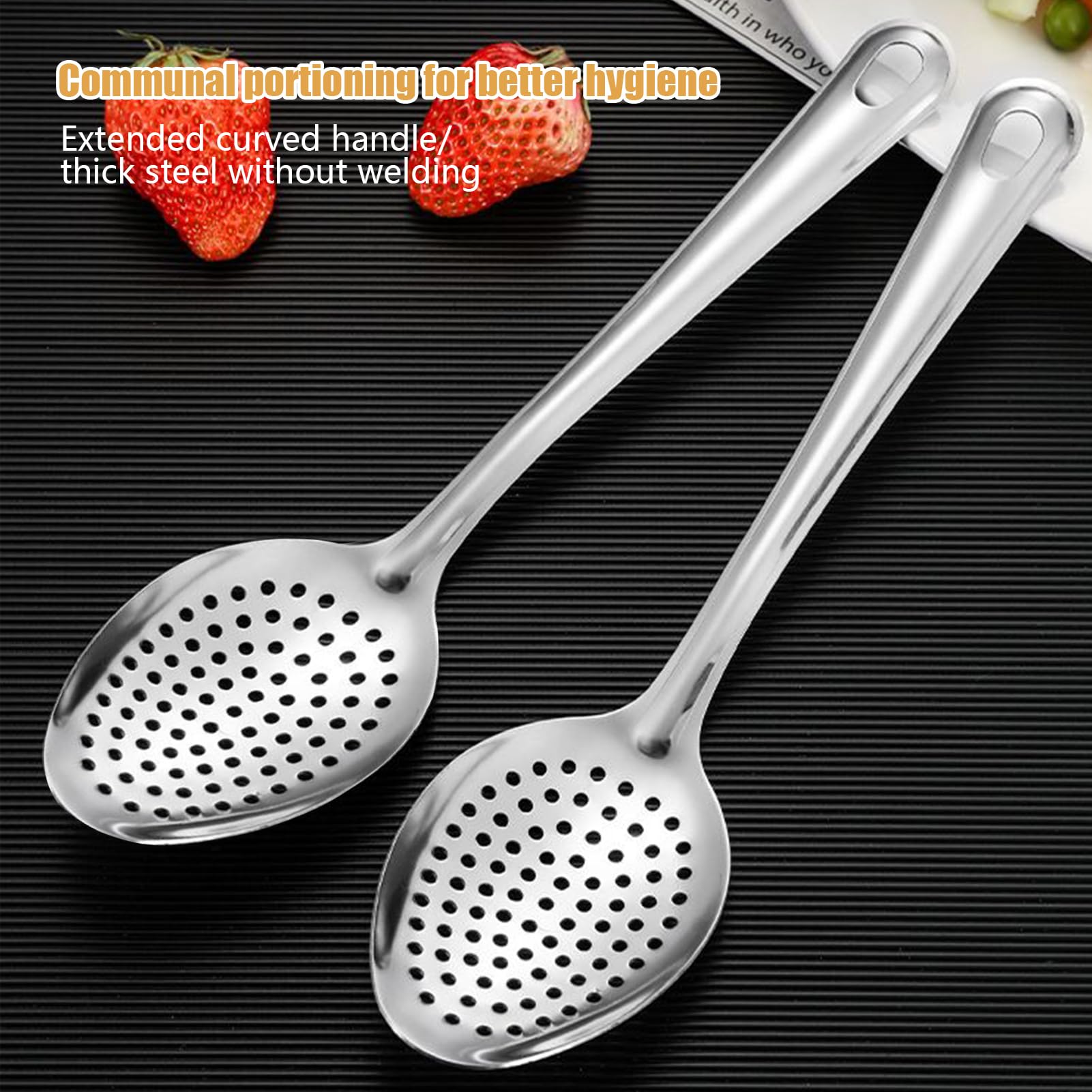 Puentes De Ranuras Para Cocinar - Cuchara Perforada De Acero Inoxidable, Escarabajo Resistente Al Calor | Cuchara De Asistencia De Cocina, Cuchara De Freír, Cucharón De Sopa De Servidor De Pasta, Uste