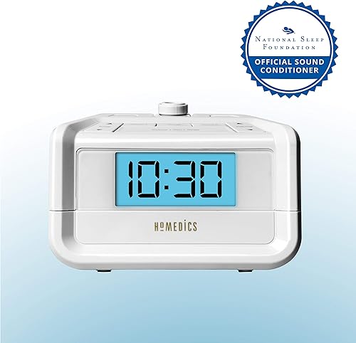 Miniatura 5 de HoMedics Dual Alarm Digital FM Clock Radio Time Projection, 8 Relaxing Nature Sounds, LED Display, Multi-Alarm Snooze, Sleep Timer, Nightlight,
