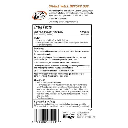 Miniatura 4 de Odor-Eaters Polvo en aerosol para pies de 4 onzas (el embalaje puede variar) (paquete de 2)