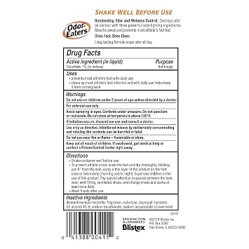 Odor-Eaters Foot Spray Powder 4 Oz (Packaging May Vary) (Pack of 2)