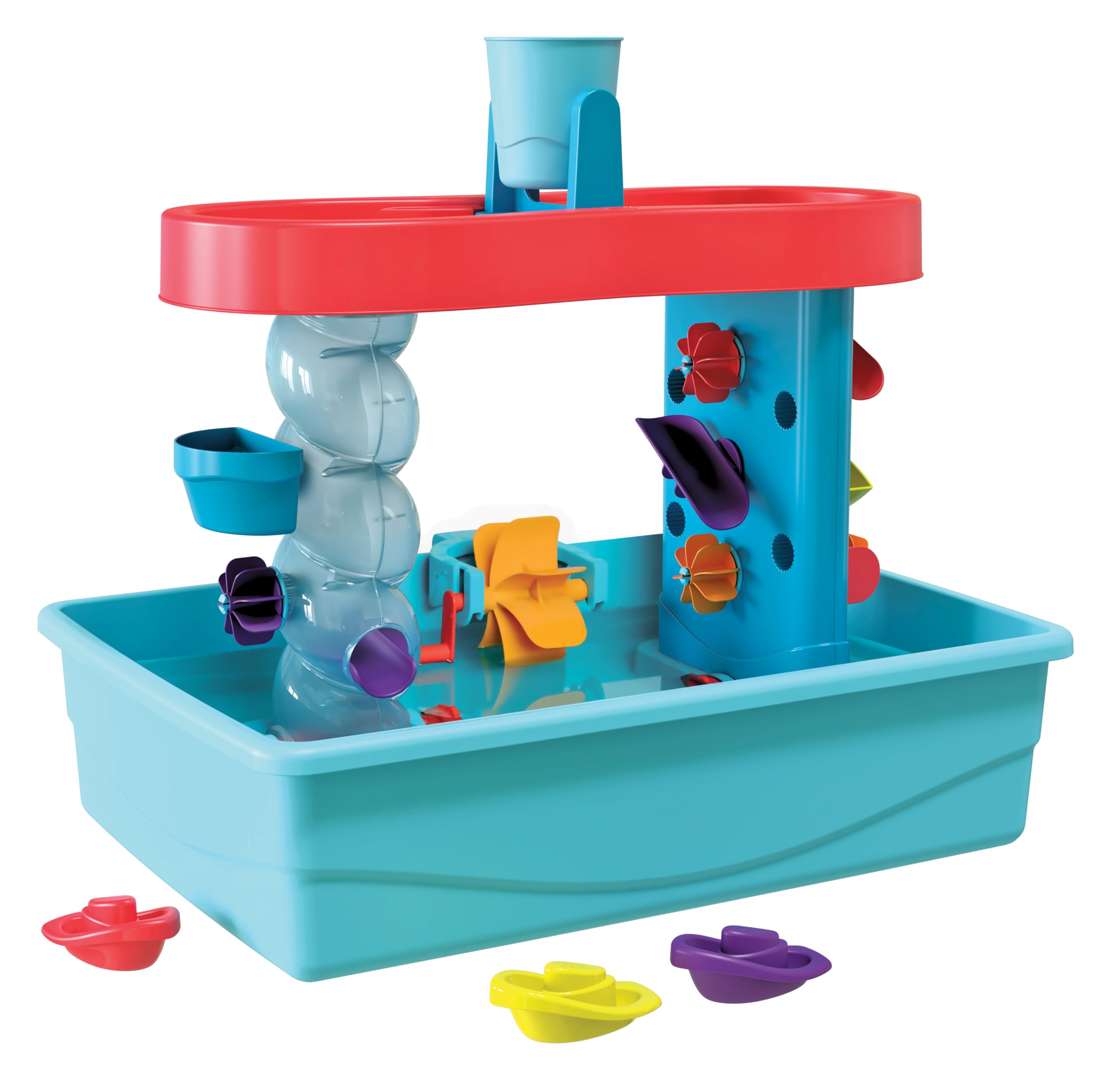 Chuckle & Roar - Tabletop Water Table - Outdoor Fun for Preschoolers - Toys and Splash Tools Included - Ages 3 and Up