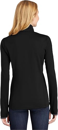 Miniatura 3 de SPORT-TEK Chaqueta deportiva deportiva con cremallera completa y contraste elástico para mujer LST853