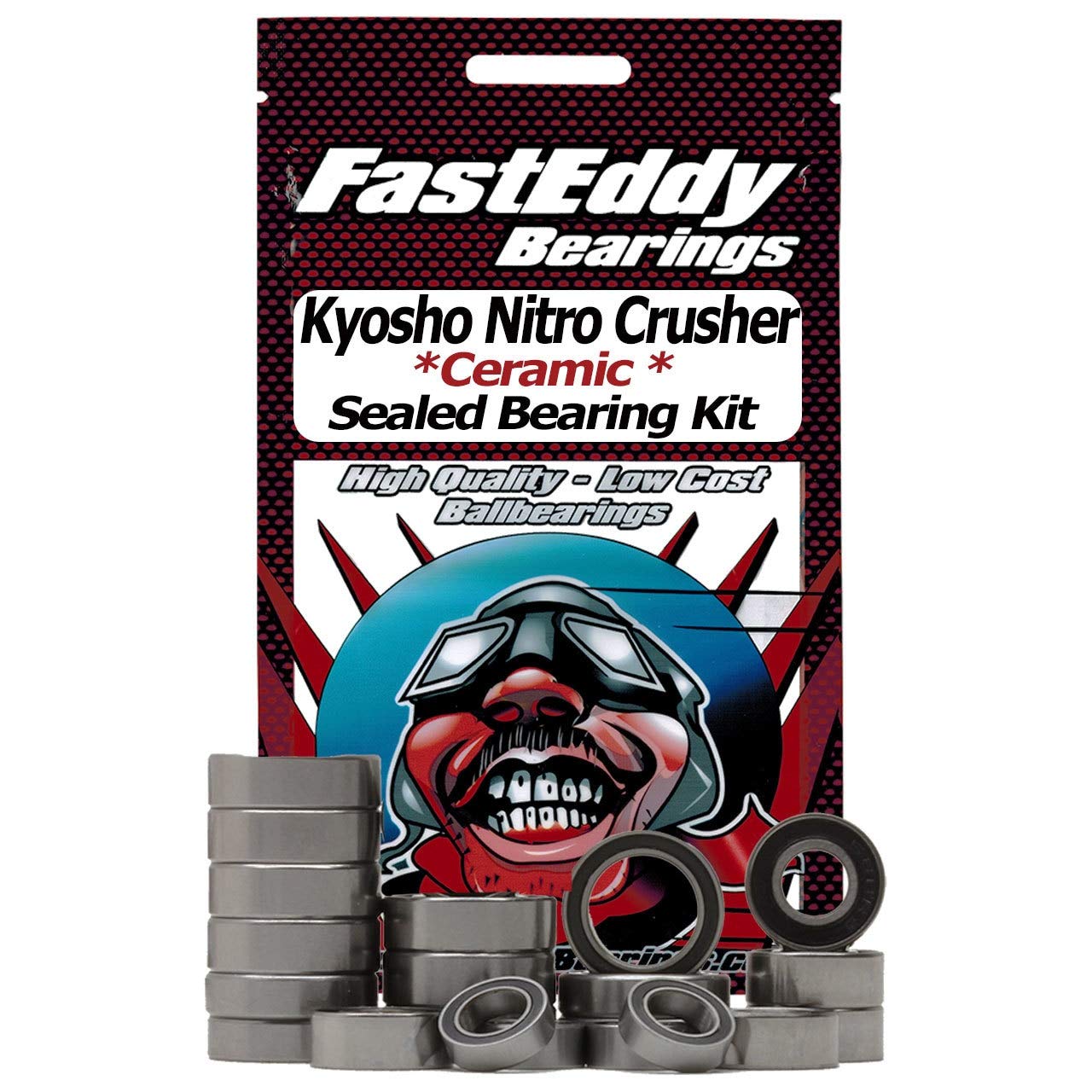 Kit Roulements Scellés Pour Concasseur Nitro Kyosho - FastEddy Bearings Réf TFE1032 - Neuf