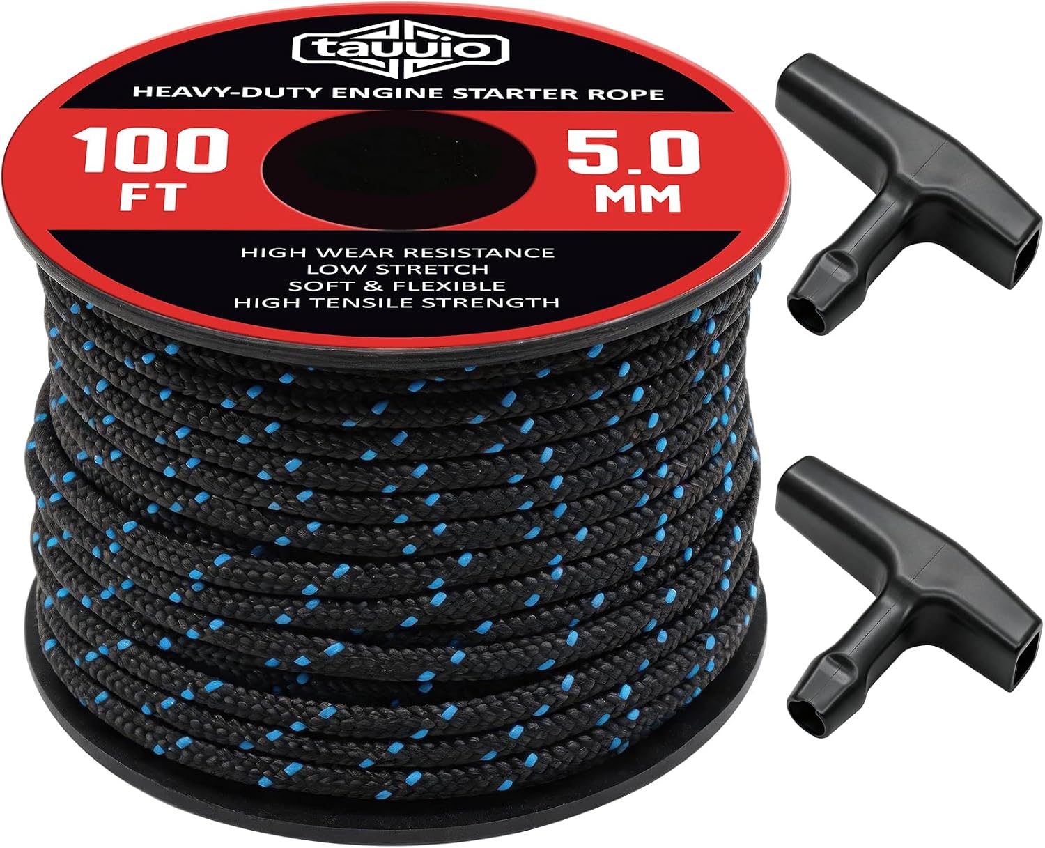 5mm 100ft Starter Rope,Pull Cord Rope with 2 Starter Handle