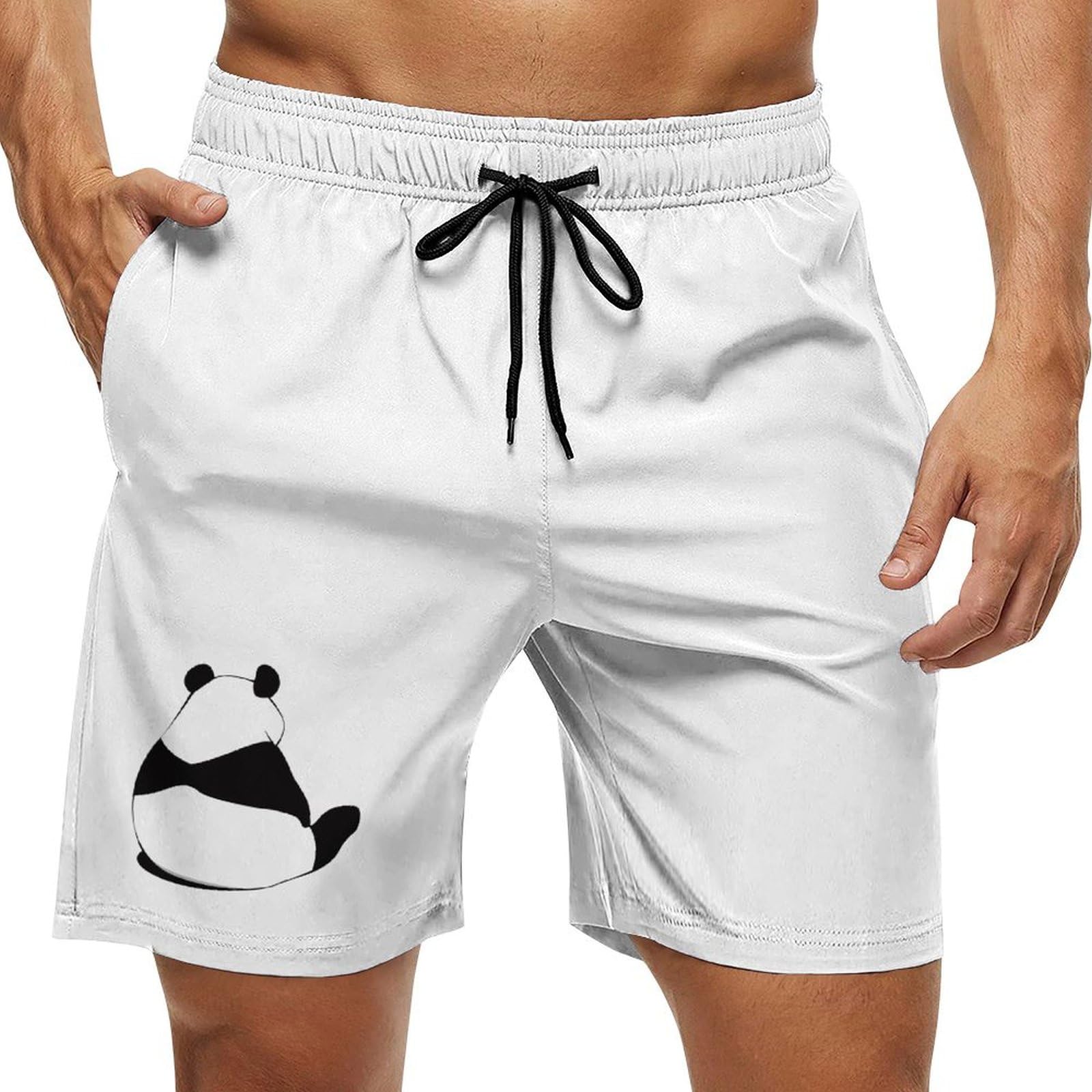 Amazon.co.jp: 水着 メンズ パンダ ホワイト 白 サーフパンツ 夏