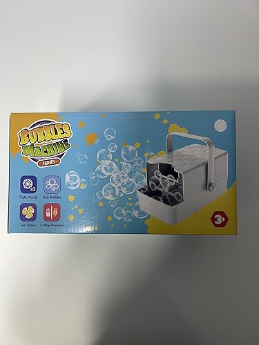 Miniatura 9 de Máquina automática de burbujas para niños, soplador de burbujas portátil de 13.5 fl oz, súper tanque, burbujas en burbujas, más de 8000 burbujas por