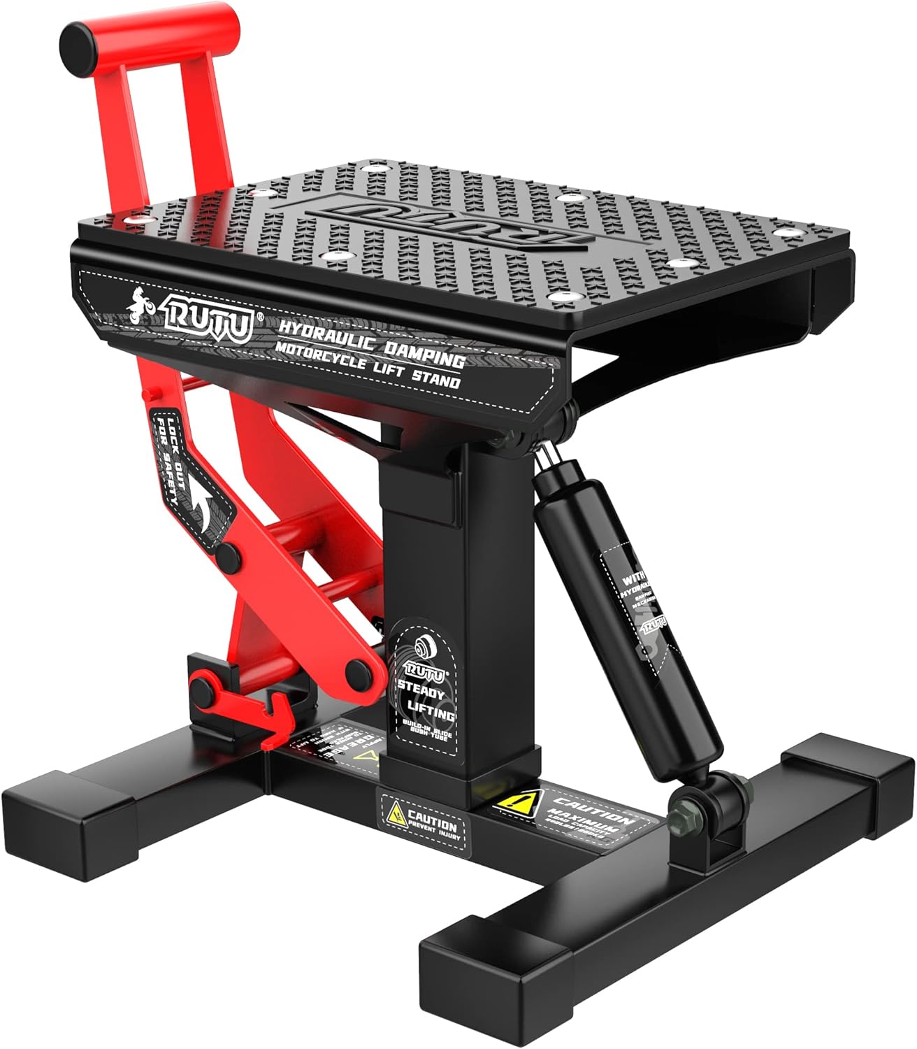 RUTU Hydraulic Motorcycle Lift Stand HeavyDuty Steel