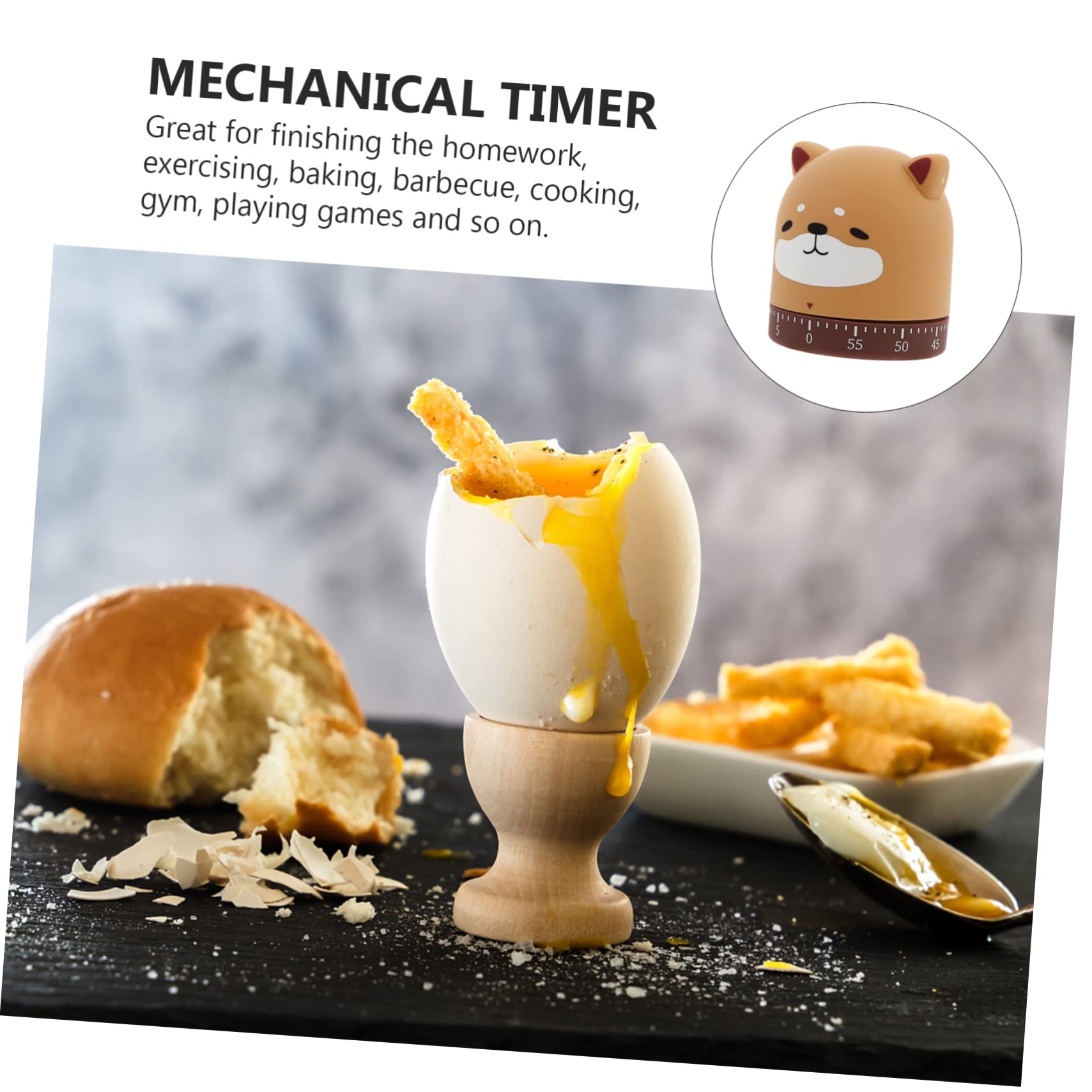 MAGICLULU 3stücke Cartoon Küchentimer Mechanisch Timer Für Küche Eieruhr Im Hunde-Design Zeitmanagement Für Backen Kochen Übungen Und Unterrichtsaktivitäten