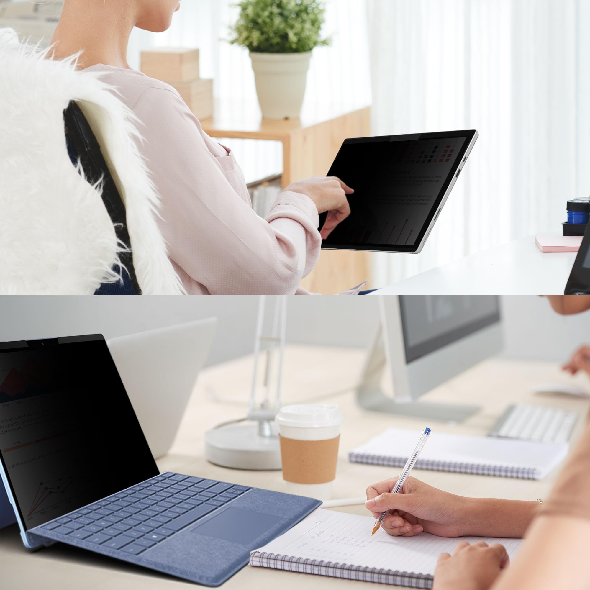 SenseAGE Filtre de Confidentialité Magnétique Premium pour Microsoft Surface Pro 13 Pouces 8/9/X, Filtre écran Confidentialité Anti-Espion, Lumière Bleu, Film de Protection Amovible