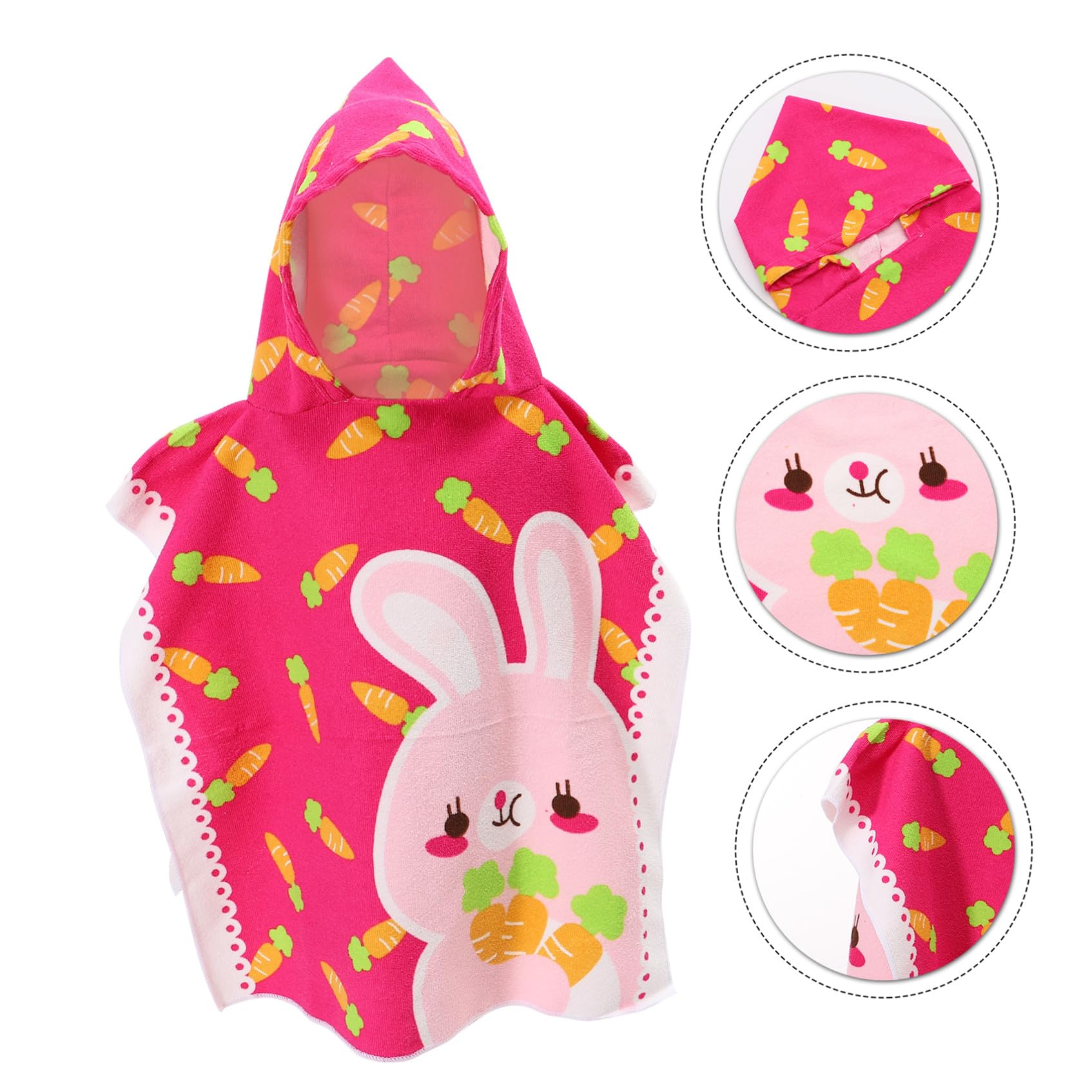 PRETYZOOM 4 Piezas Capa De Albornoz Infantil Toalla De Baño para Toallas De Playa para Capa para Toalla con Capucha para Bebé Toalla De Cara Piscina Fibra Extrafina