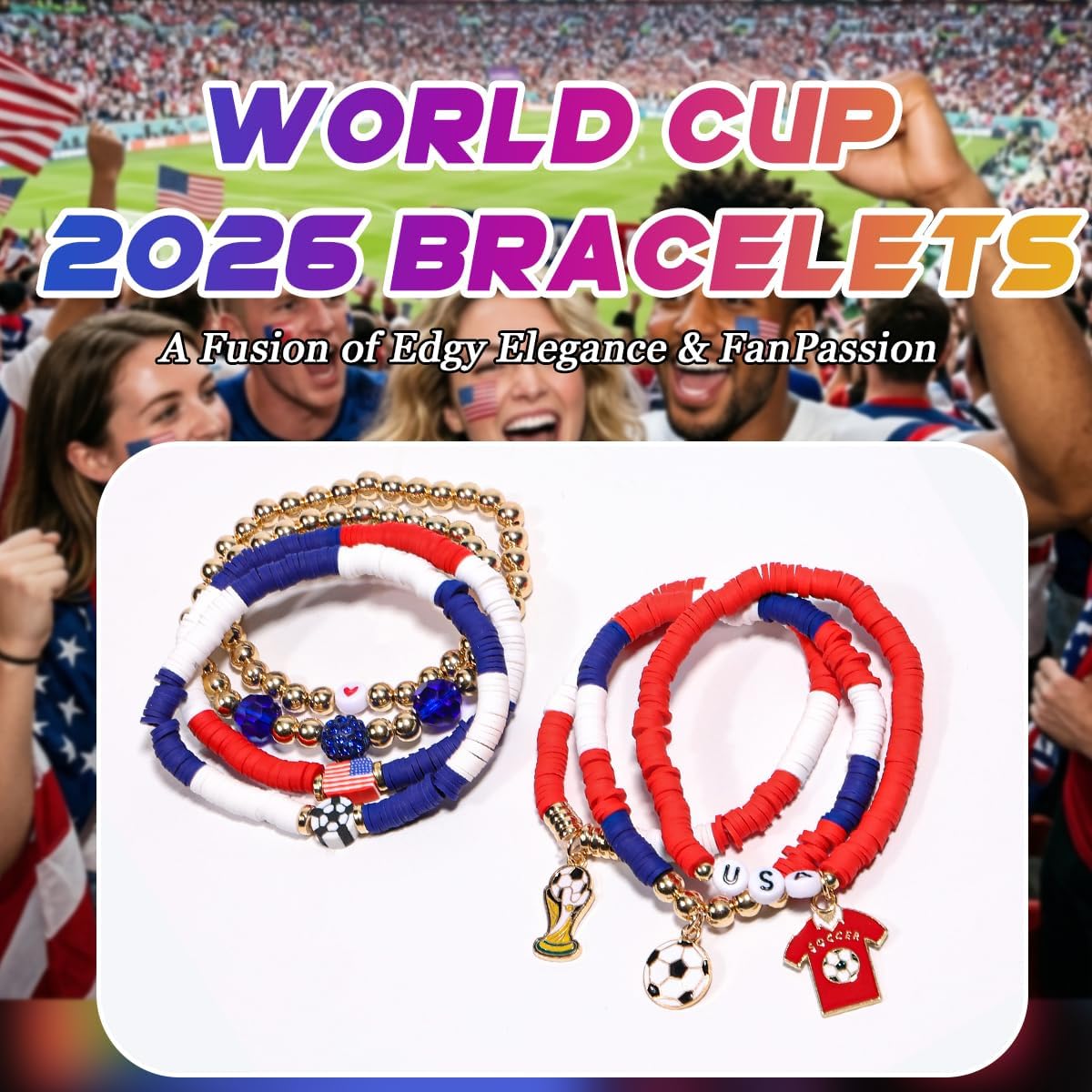 AICase for panini fifa World Cup 2026 usa Soccer Bracelets Gifts for Women image 2