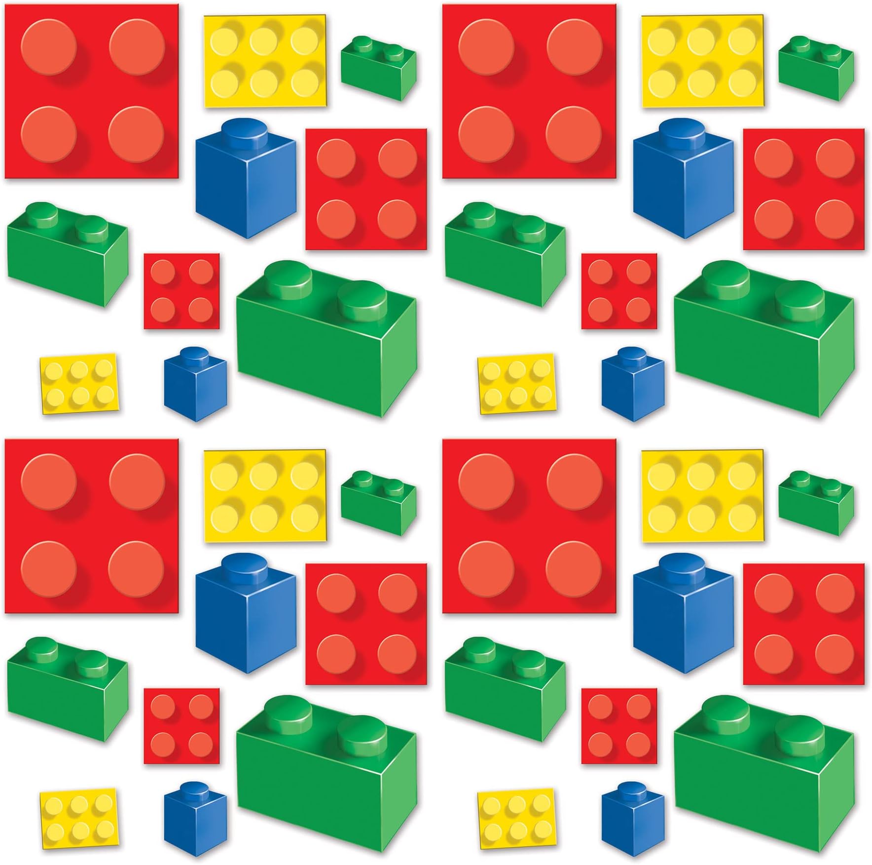 40 Piece Building Blocks Cutouts, 4"-11.25", Multicolor