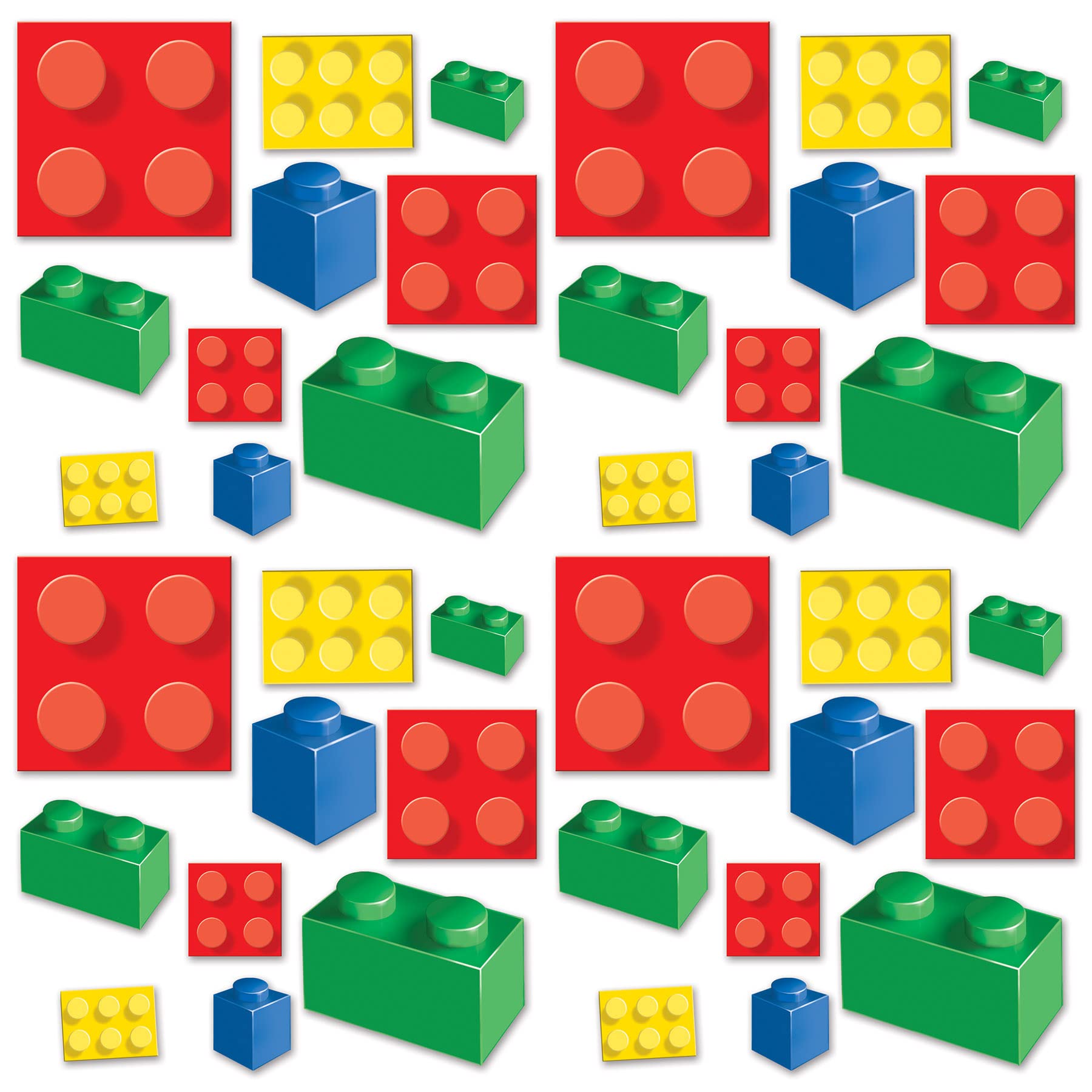 Beistle40 Piece Building Blocks Cutouts, 4"-11.25", Multicolor