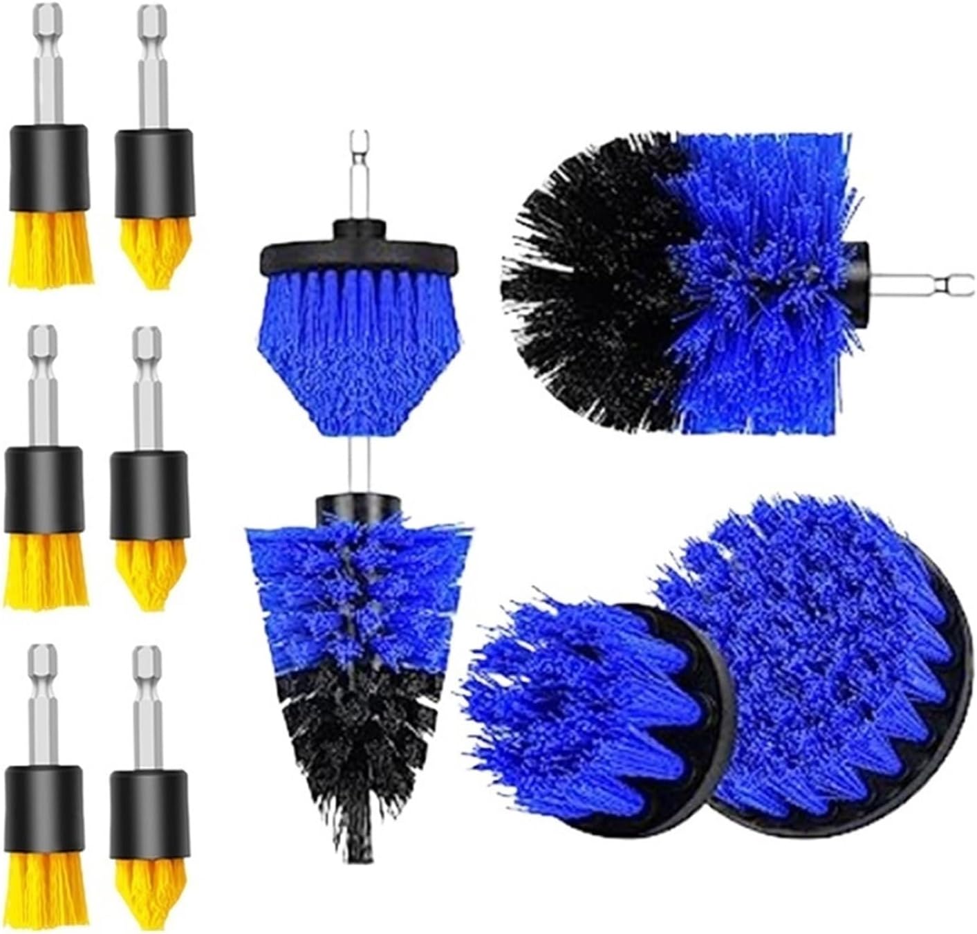 Universal Drillbrush Scrub Pads Power Scrubber Cleaning Kit For Kitchen, Pool, Car Scrubbing(11pcs)