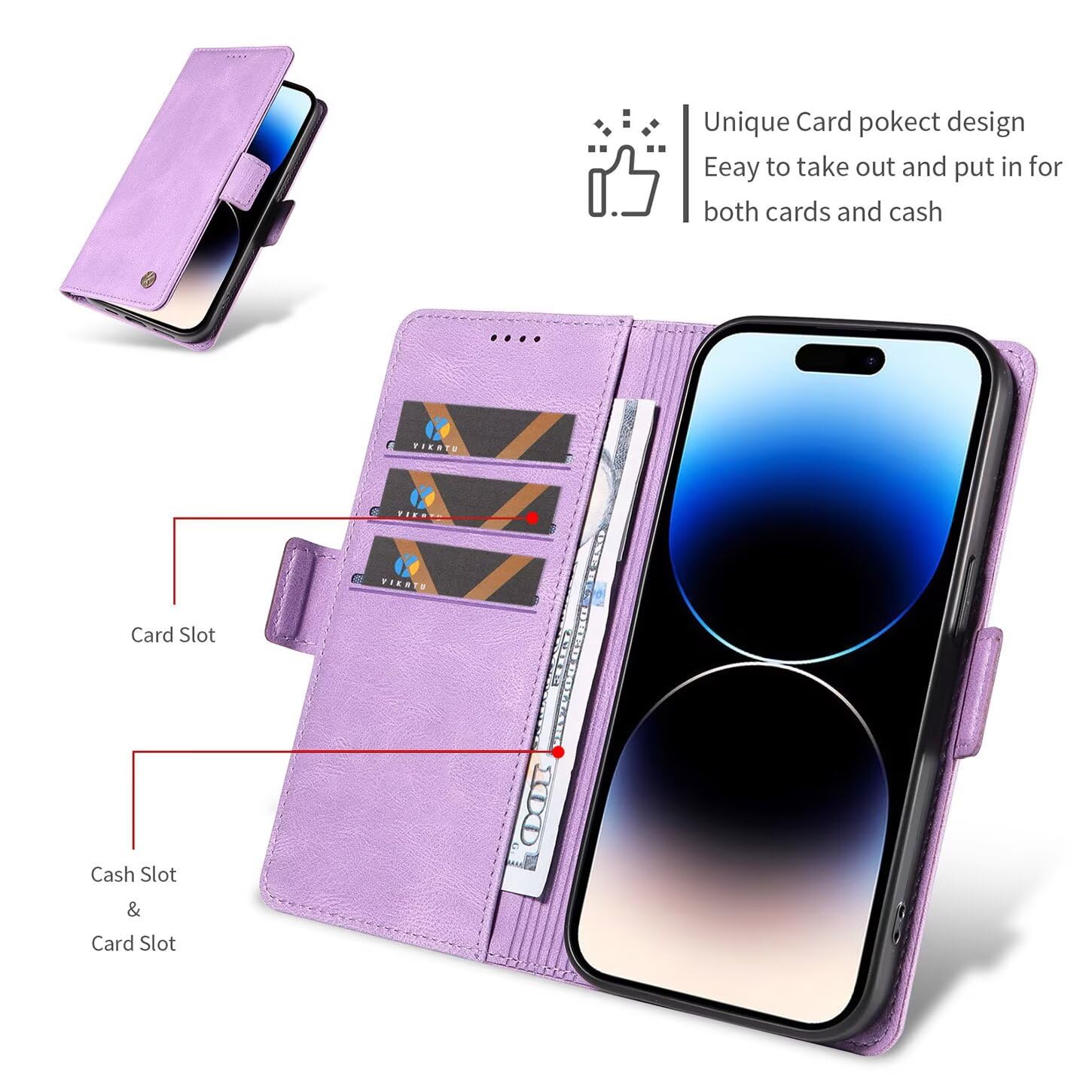 ILING Cover per Realme P3 5G/Realme 14 5G/Realme 14T 5G, Custodia a Premium Pelle PU Portafoglio Caso, Retrò Antiurto Flip Cover con Slot per Scheda/Funzione di Supporto/RFID Blocking (Grigio