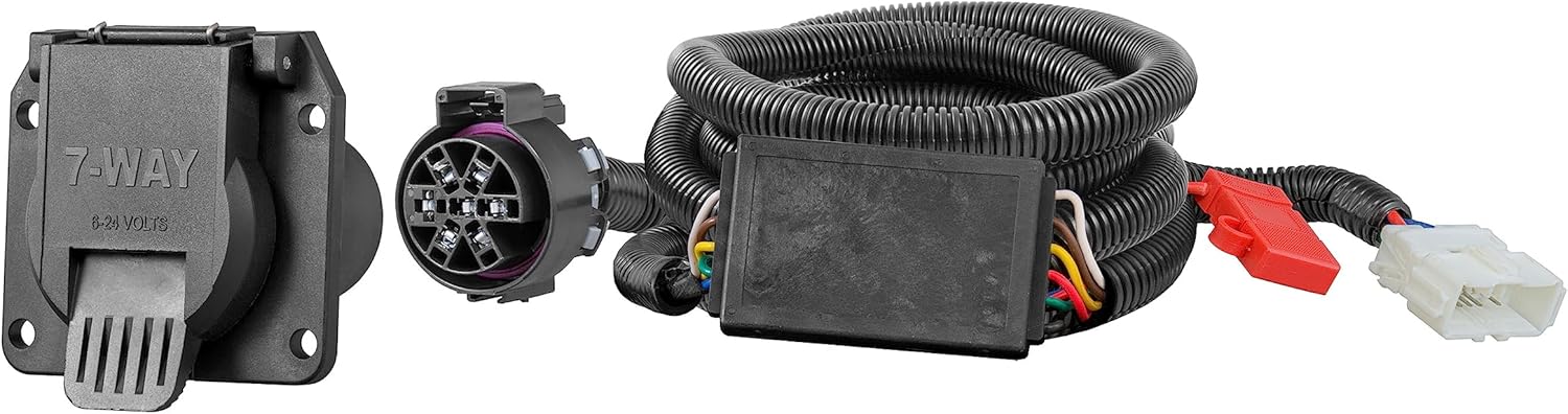 CURT 56421 Vehicle-Side Custom RV Blade 7-Pin Trailer Wiring Harness, Fits Select Honda Pilot, Passport