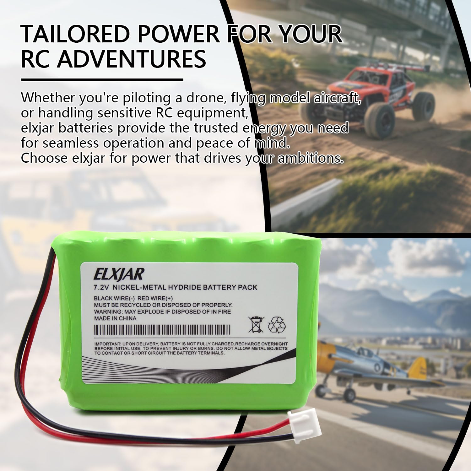 Amazon.com: YUTSUJO (2-Pack) 7.2V 2000mAh NiMH AA Battery Pack