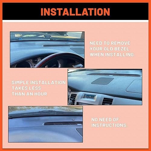 Miniatura 5 de ECOTRIC Panel de salpicadero compatible con Chevy Silverado/Suburban/Tahoe 2007-2013, GMC Sierra/Yukon/Avalanche, Cadillac Escalade repuesto para