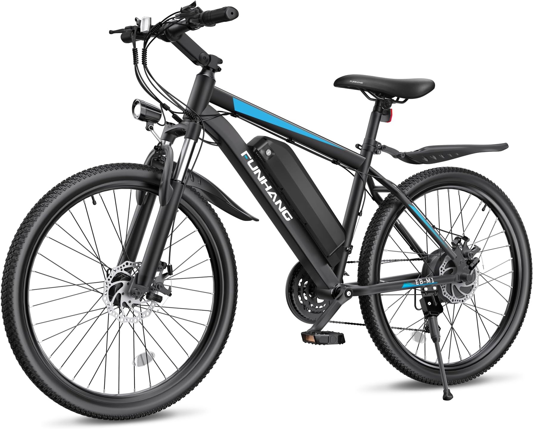 Electric Bike for Adults, 26'' 1000W Peak Ebike, Up to 50 Miles 21.7MPH Electric Mountain Bike with 48V Removable Battery, Adjustable Stem, Lockable Suspension Fork, 21-Speed, UL 2849 Certified