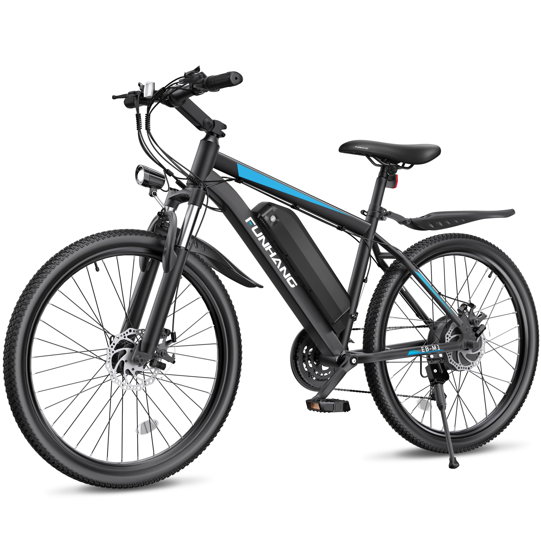 Electric Bike for Adults, 26'' 1000W Peak Ebike, Up to 50 Miles 21.7MPH Electric Mountain Bike with 48V Removable Battery, Adjustable Stem, Lockable Suspension Fork, 21-Speed, UL 2849 Certified