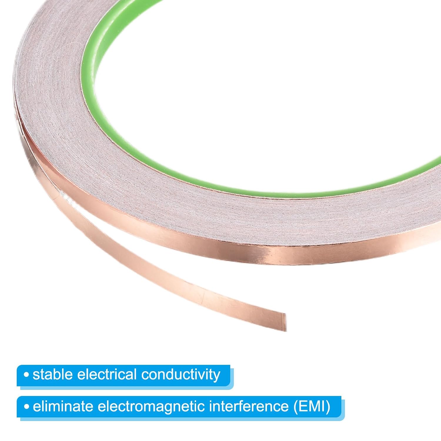 PATIKIL Copper Foil Tape 0.24 Inch x 66 Feet 0.05mm Thick Double Sided Conductive Adhesive EMI Shielding for Electronics, Circuits, Grounding