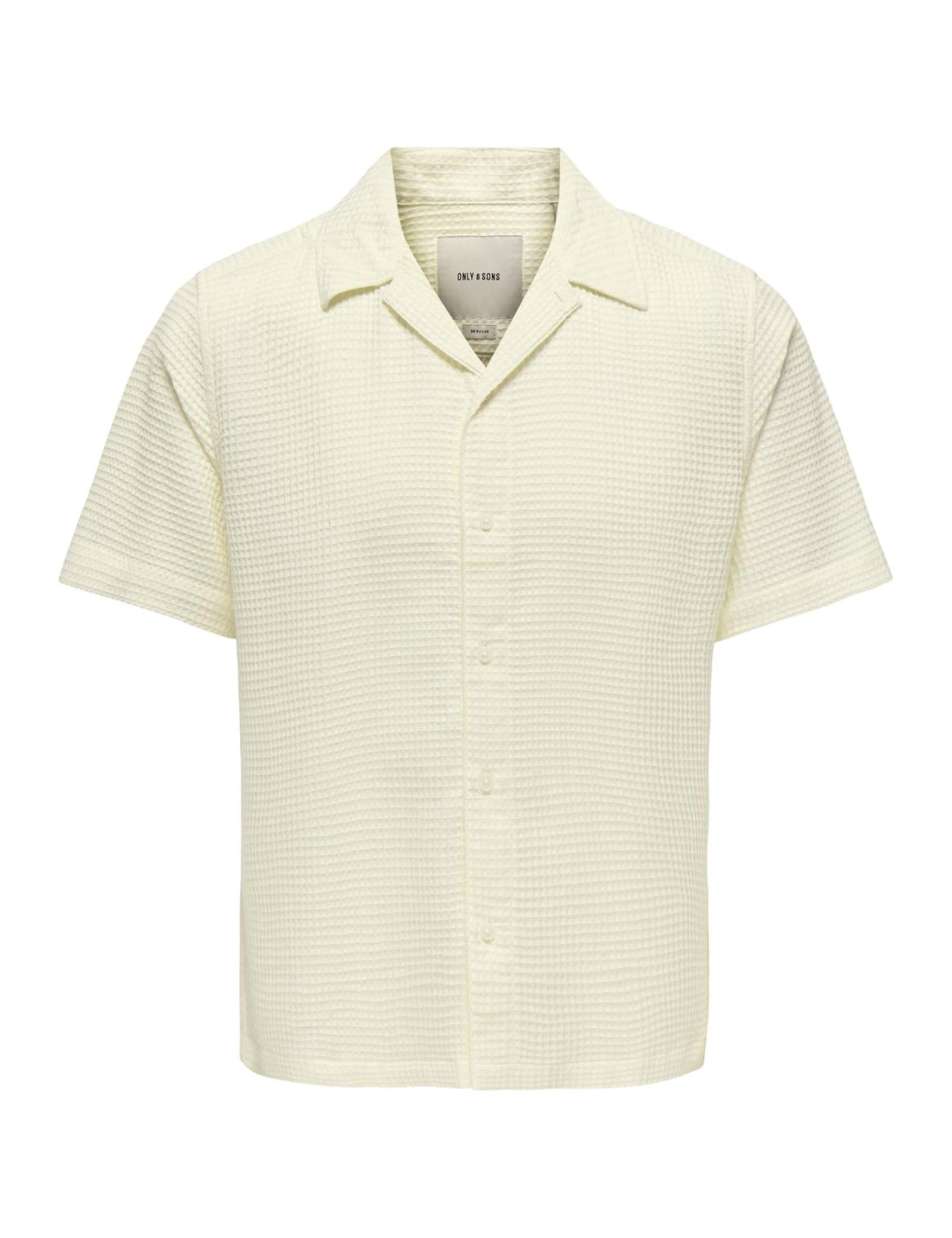 T-shirt col rond ONLY & SONS Onssavier en coton gaufré épais bronze S - 3