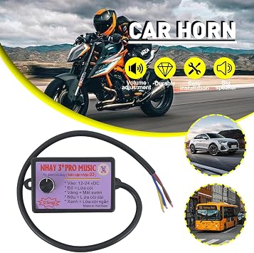 12 Sound Car Horn Controller Electric Horn Speaker 12V 24V Car Truck Air Horn Controller Automobile Speaker Horn Musical Car Horn Controller