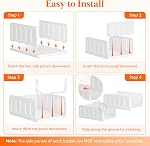 Lifewit 6 Pack organisateur de placards, bacs de rangement empilables en plastique pour les vêtements, organisateur et rangement de placard, animateur de tiroirs pour armoire, dorme, salle de bains, cuisine, bureau