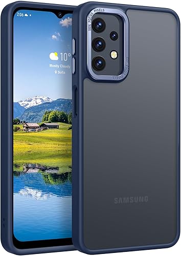 Rayboen Funda para Samsung Galaxy A32 5G, translúcida esmerilada con parte trasera de silicona con borde de piel, antihuellas, antiarañazos, funda