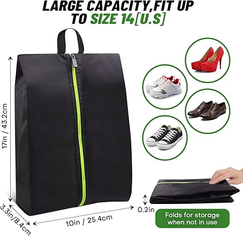 Miniatura 2 de Roliwils - Bolsa para zapatos de golf con mango reforzado, bolsa de tacos resistente al olor con mosquetón, organizador de zapatos de viaje para