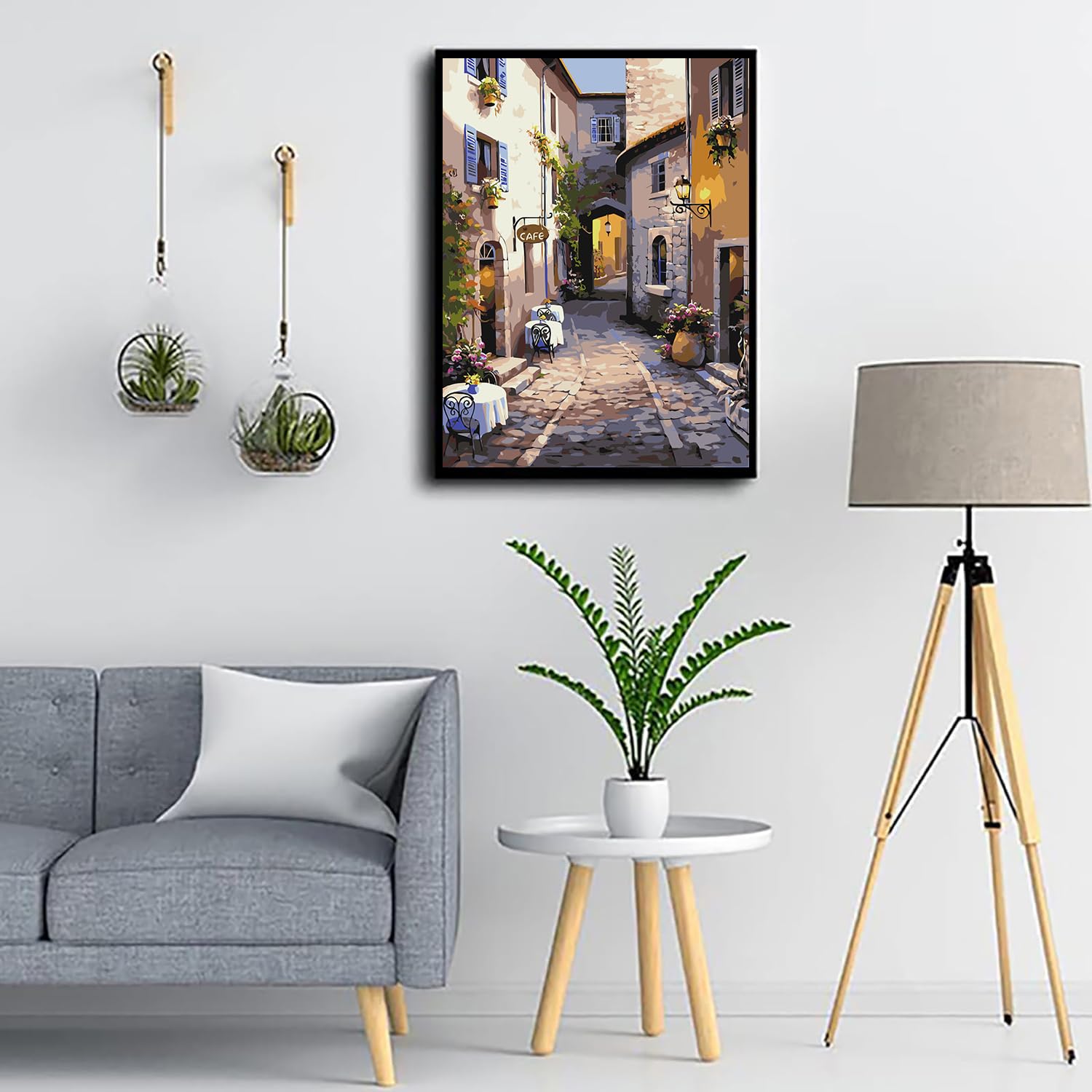 Kit de peinture à l'huile par numéros sur toile pour adultes - Peinture à l' huile