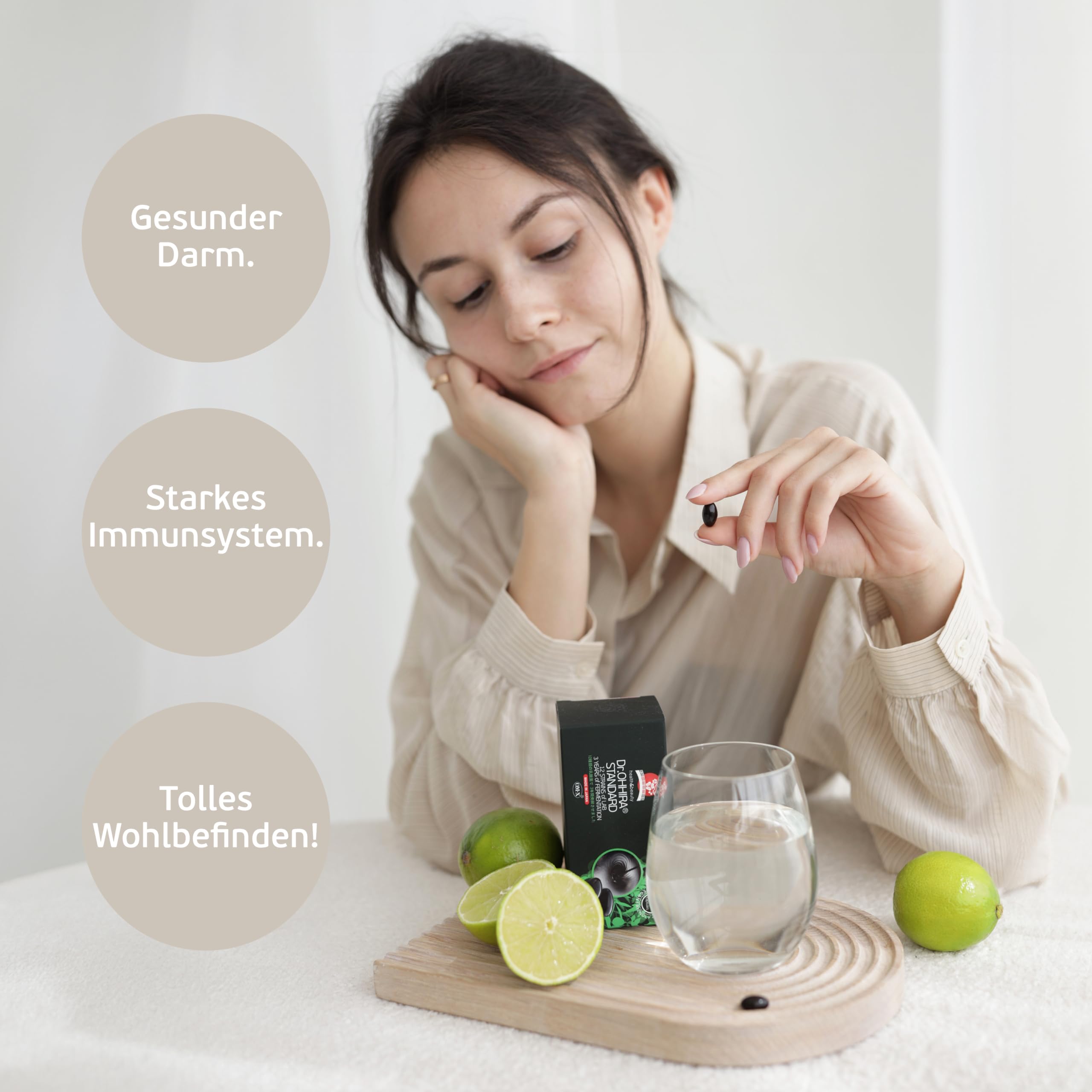 Dr.OHHIRA® Standard Probiotika, Präbiotika & Postbiotika für Darmkur | Einzigartige 3-Jahre Fermentation mit 12 lebenden Bakterienkulturen und 14 Früchten unterstützt