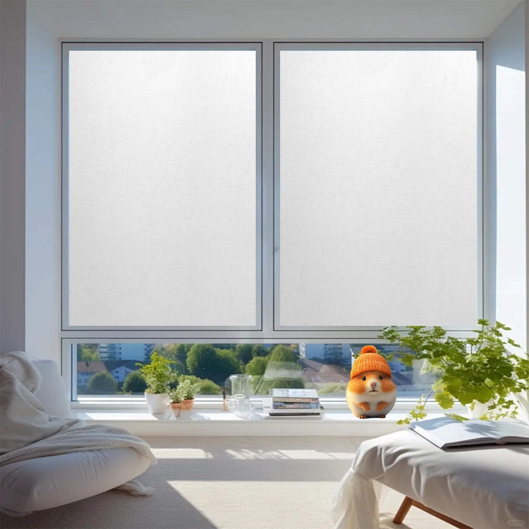 Amazon｜曇りガラスフィルム 25 x 270 cm 遮熱 Uvカット 紫外線カット  