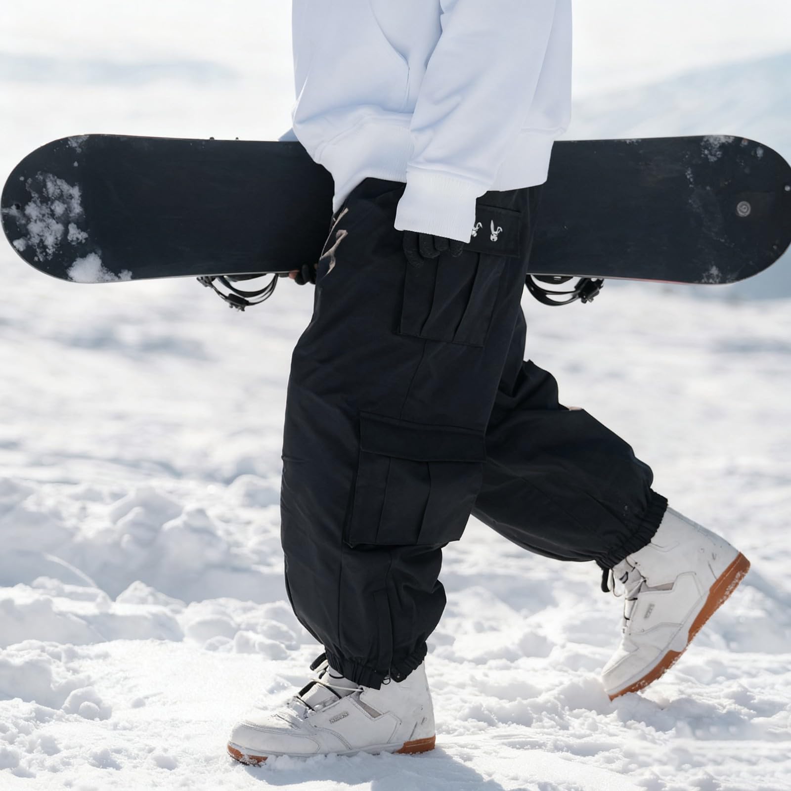 Pantalon de ski pour homme, femme, baggy de snowboard large, pantalon de neige, surdimensionné, multi-poches, imperméable, coupe-vent, respirant, chaud, randonnée, hiver, pantalon de chasse
