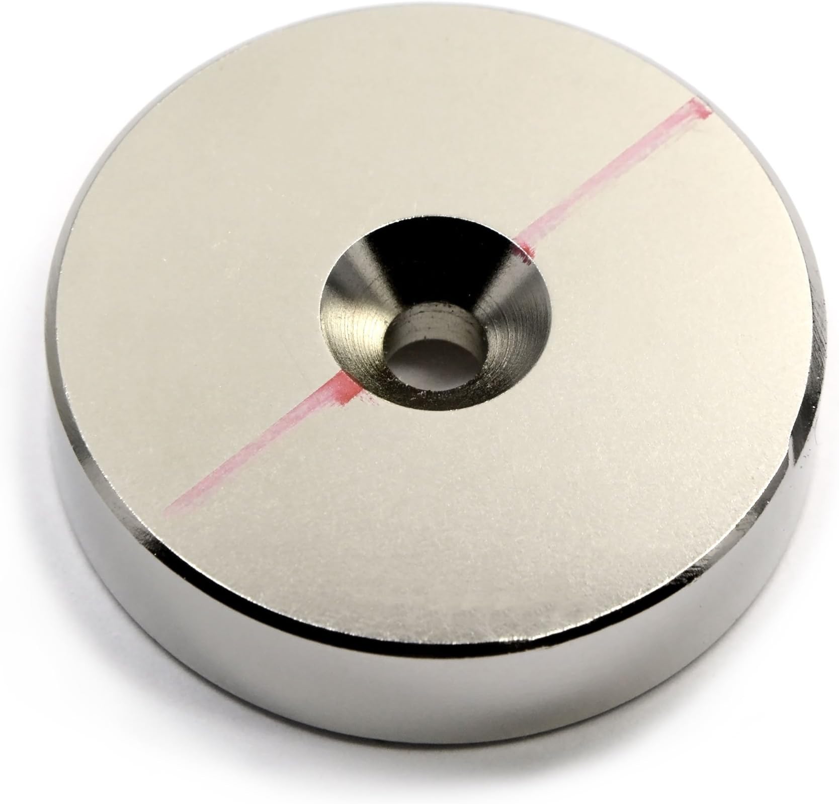 CMS Magnetics N45 1-1/2" x 3/8" Neodymium Rare Earth Magnet - #10 Countersunk Hole on Both Sides