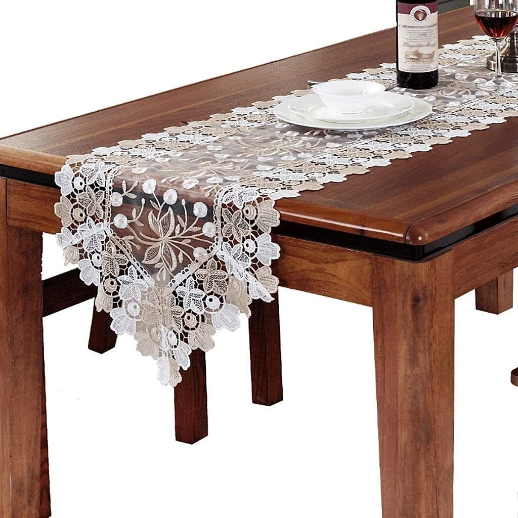 Chemin de table pour dîner de famille et décoration de table de fête ajourée